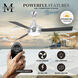 Atlas Donaire 52 inch Brushed Stainless with Brushed Bronze Blades Paddle Fan, Coastal Wet Rated